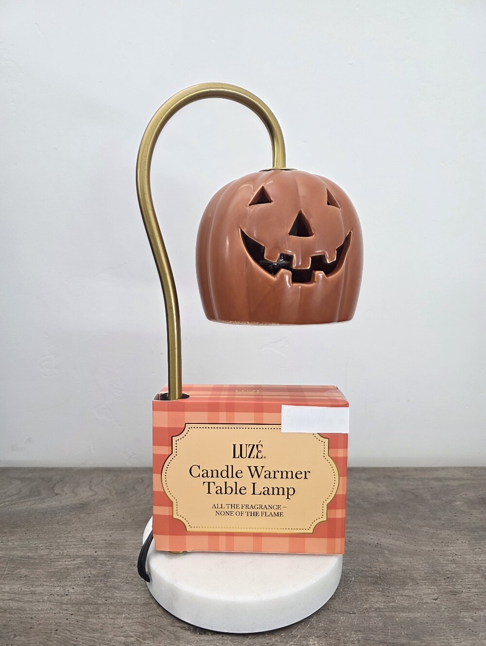 LUZÉ Pumpkin Candle Warmer Table Lamp Halloween Fragrance